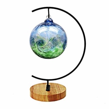 Fosinz Ornament Display Stand - Holz Eisen Hängende Stand Pflanzen Halter für hängende Glas Globe Air Plant Terrarium, Ball, Christbaumkugel & Home Wedding Dekoration (Wood 2 Pack) - 6